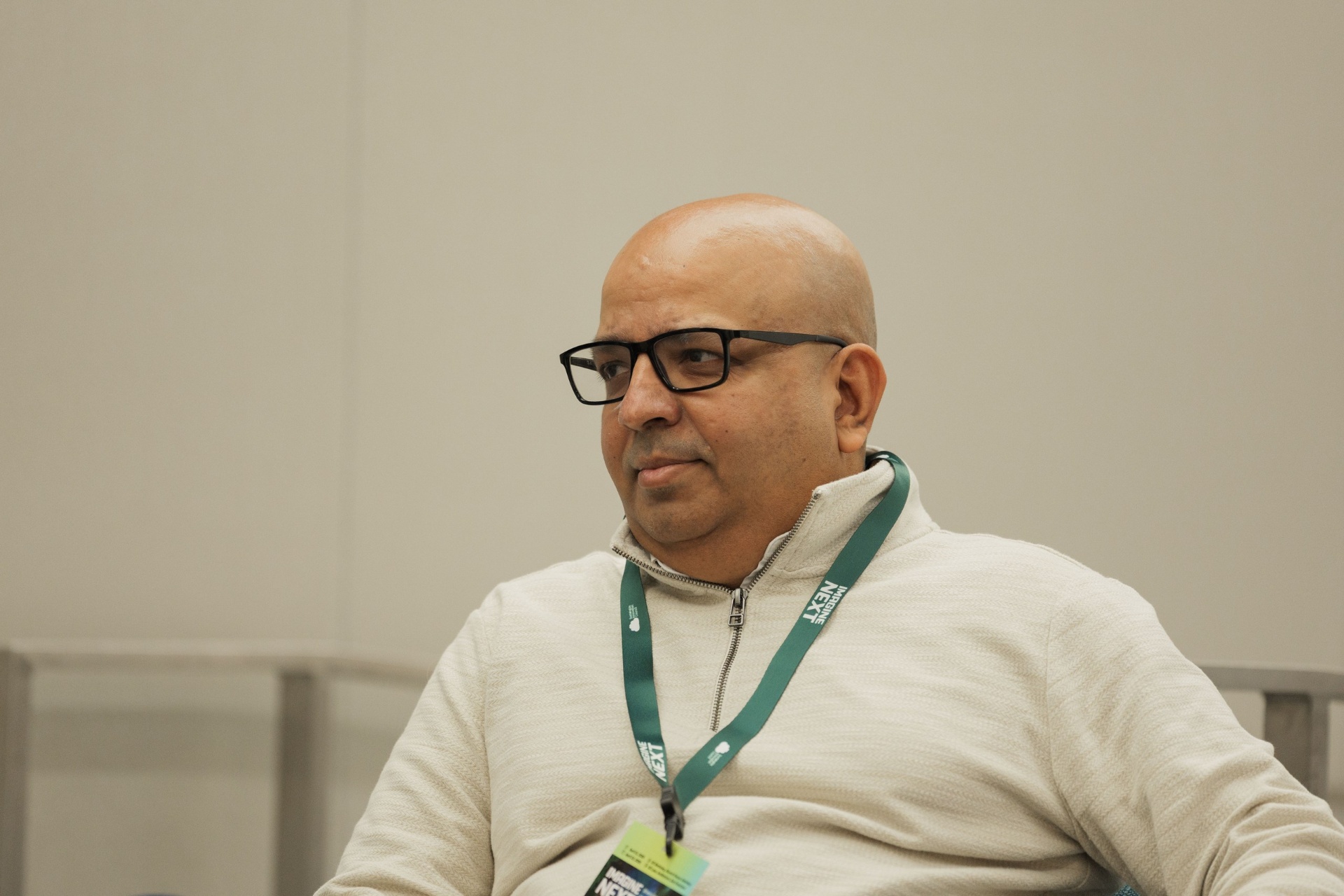 Ramkumar Krishnan listening attentively during the Capital Day investor panel