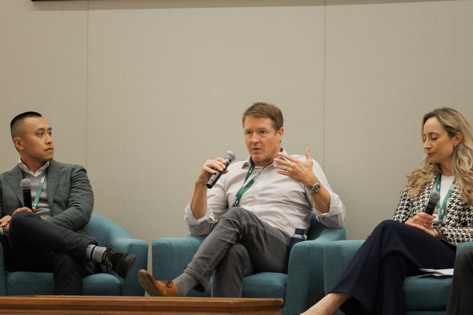 Lafe Vittitoe of SVB Venture Debt speaking between Adam E. Bergman and Julia Grinshpun on the Capital Day debt panel