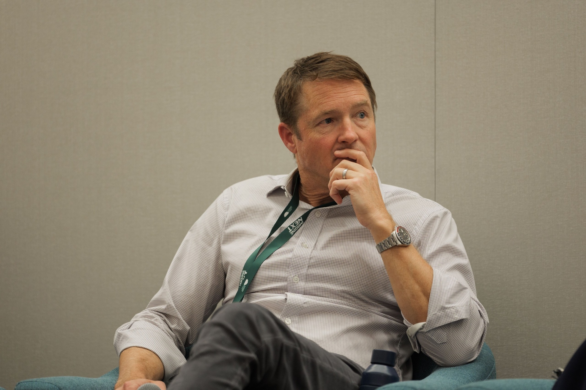 Lafe Vittitoe, Managing Director at SVB Venture Debt, listening thoughtfully on Capital Day Panel 4 'Beyond Priced Rounds'