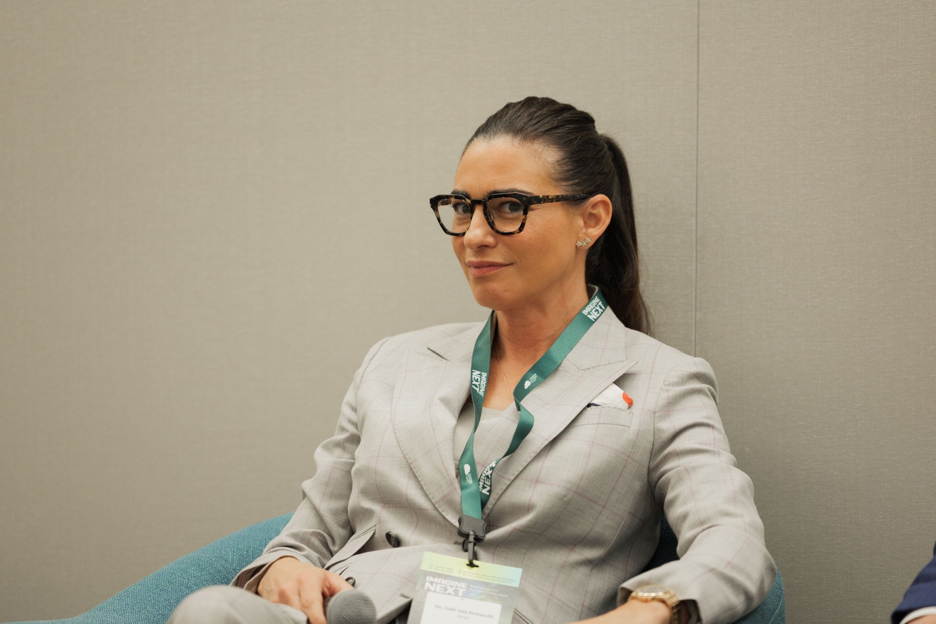Dr. Tobi Ann Petrocelli of Arup listening attentively on Capital Day Panel 5 'From Growth to Bankability'