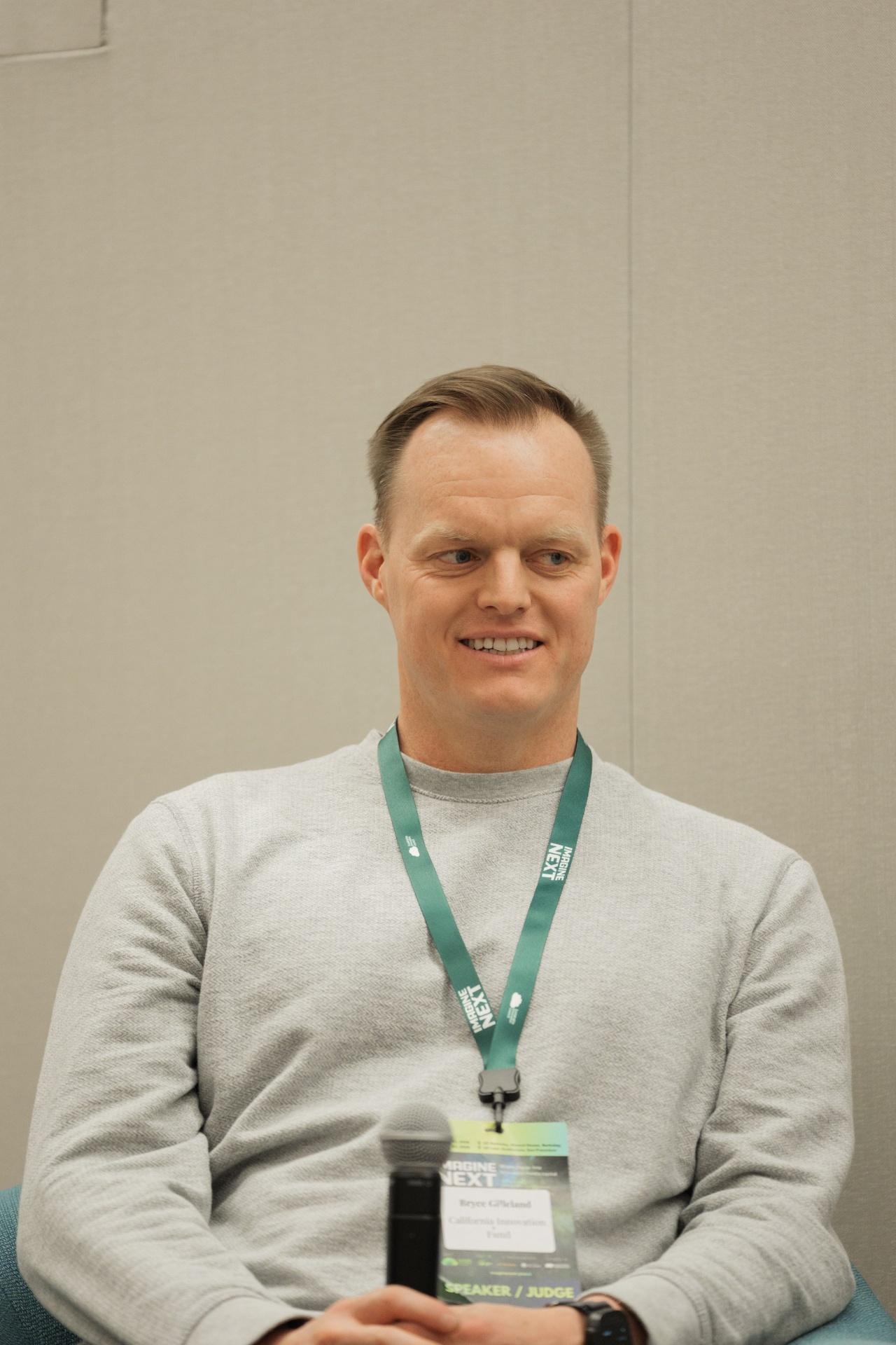 Portrait of Bryce Gilleland, General Partner at California Innovation Fund, smiling on Capital Day Panel 5 at UC Law SF