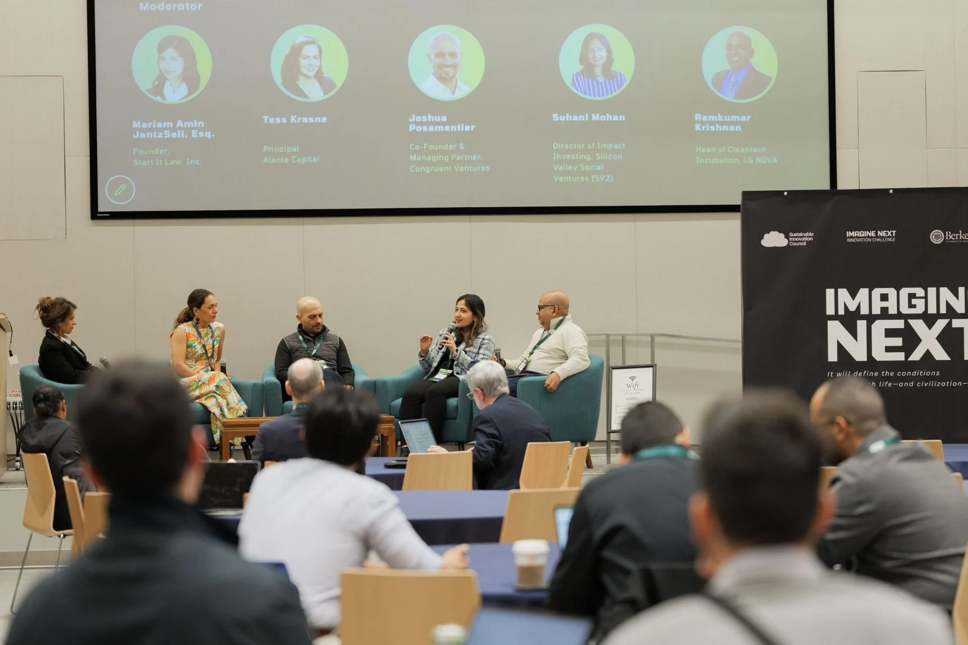 Capital Day investor panel at UC Law San Francisco, moderated by Mariam Amin JantzSell
